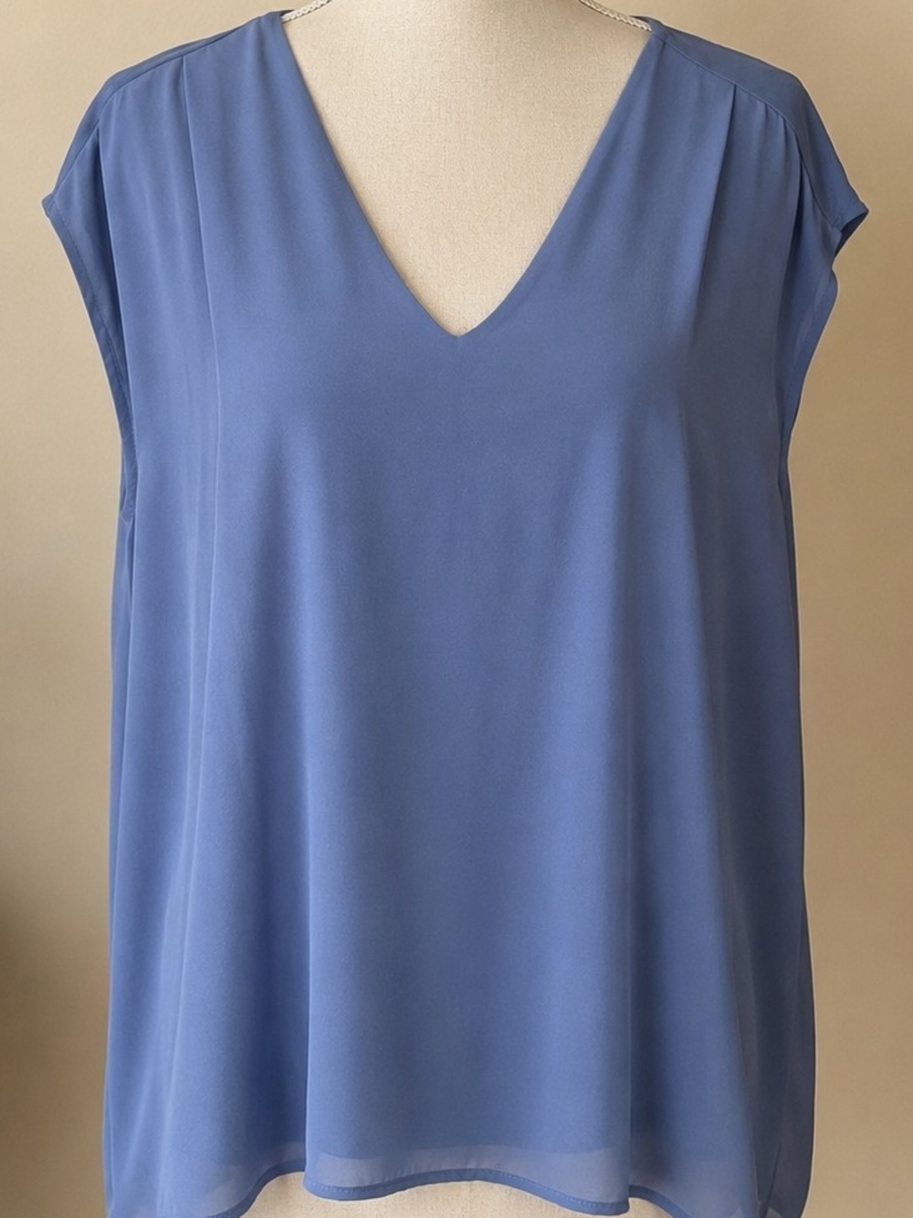 Ann Taylor Dusty Blue V-Neck Sleeveless Camisole